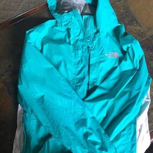 The North Face Turquoise Rain Coat